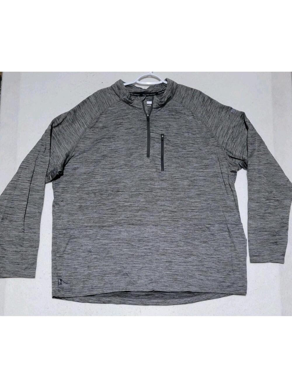 World Wide Sportsman  Cool Fishing Shirt 2XL Gray Long Sleeve 1/4 Zip